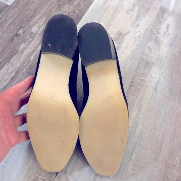 Donald J Pliner black stretchy fabric front suede back slip on loafers US 7.5 - Picture 6 of 10